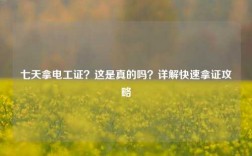 七天拿電工證？這是真的嗎？詳解快速拿證攻略