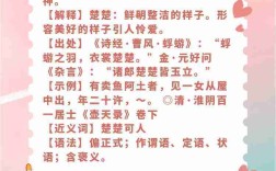 楚楚動(dòng)人是什么意思