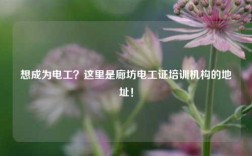 想成為電工？這里是廊坊電工證培訓機構(gòu)的地址！