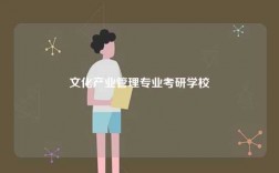 文化產(chǎn)業(yè)管理專業(yè)考研學(xué)校