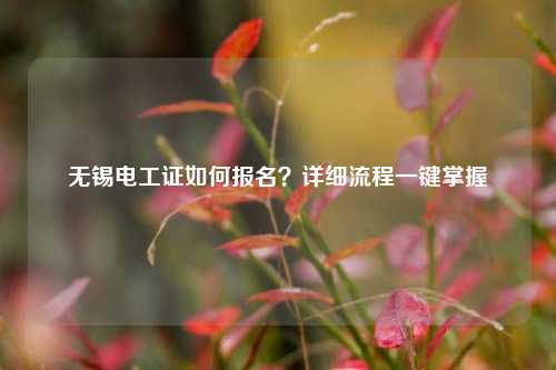 無(wú)錫電工證如何報(bào)名？詳細(xì)流程一鍵掌握-圖1