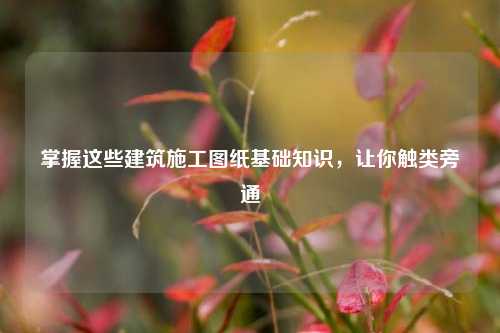 掌握這些建筑施工圖紙基礎(chǔ)知識(shí)，讓你觸類旁通-圖1