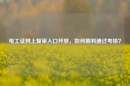 電工證網(wǎng)上復(fù)審入口開放，如何順利通過考核？-圖1