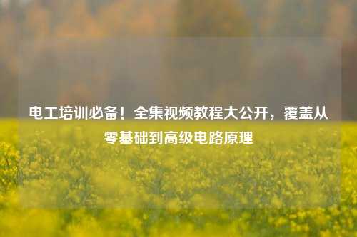 電工培訓(xùn)必備！全集視頻教程大公開，覆蓋從零基礎(chǔ)到高級電路原理-圖1